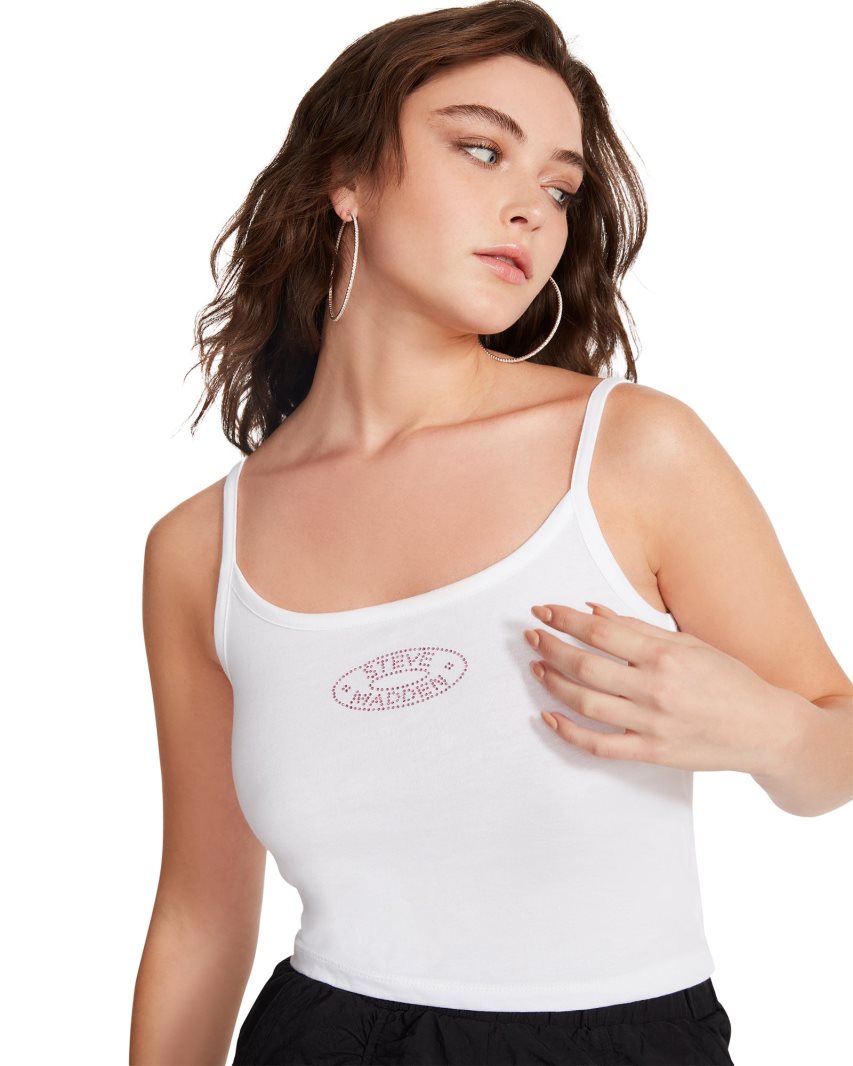 Camiseta Tirantes Steve Madden Alexa Mujer Blancas | ES KS6843